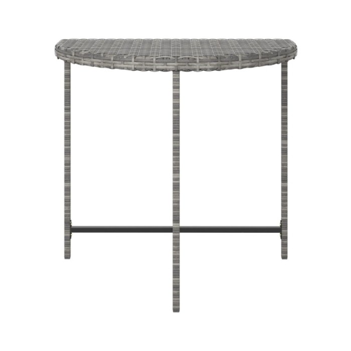 Table de jardin Gris 80x50x75 cm Résine tressée