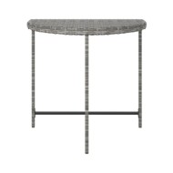 Table de jardin Gris 80x50x75 cm Résine tressée