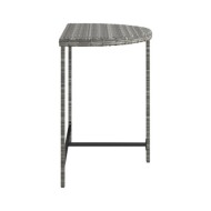 Table de jardin Gris 80x50x75 cm Résine tressée