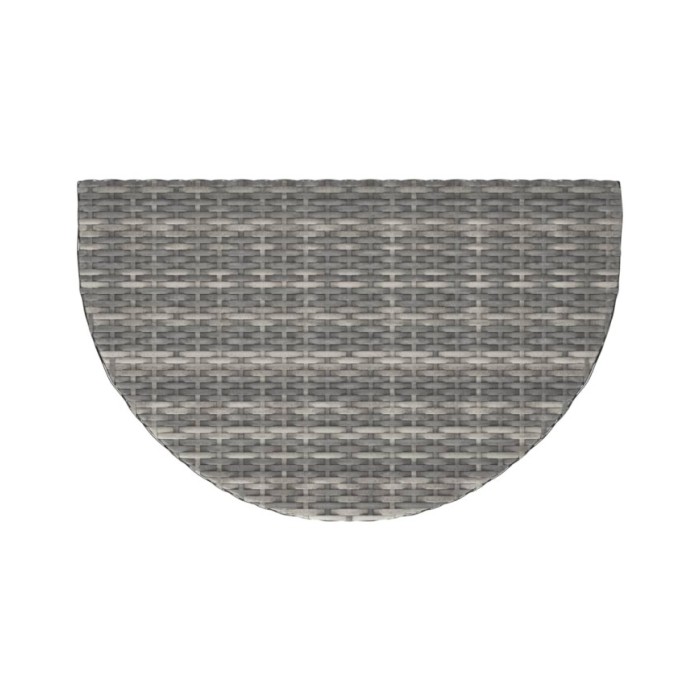 Table de jardin Gris 80x50x75 cm Résine tressée