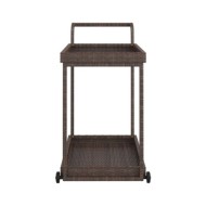 Chariot de bar Marron 100x45x83 cm Résine tressée