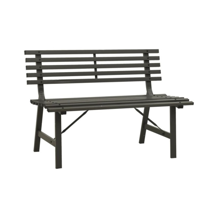 Banc de jardin 110 cm Acier Noir  