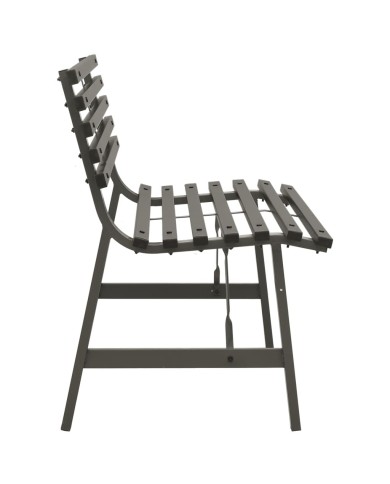 Banc de jardin 110 cm Acier Noir  