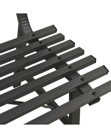 Banc de jardin 110 cm Acier Noir  