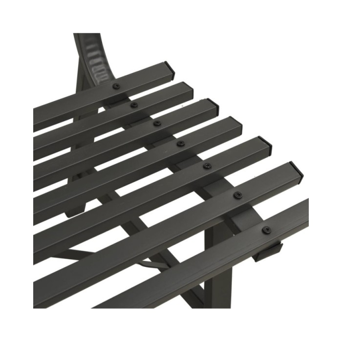 Banc de jardin 110 cm Acier Noir  