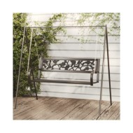 Balancelle de jardin 125 cm Acier et plastique Noir