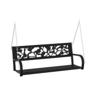 Balancelle de jardin 125 cm Acier et plastique Noir