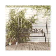 Balancelle de jardin 125 cm Acier et plastique Noir