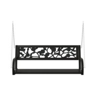 Balancelle de jardin 125 cm Acier et plastique Noir