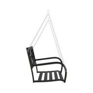 Balancelle de jardin 125 cm Acier et plastique Noir