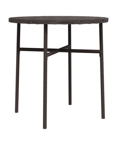 Table à thé Marron 45 cm Résine tressée