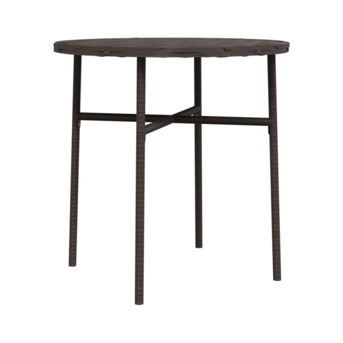 Table à thé Marron 45 cm Résine tressée