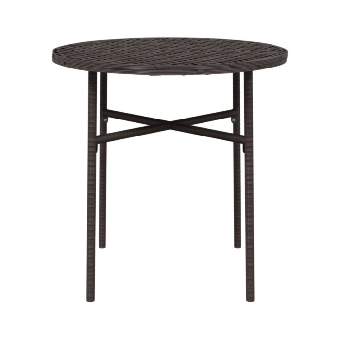 Table à thé Marron 45 cm Résine tressée