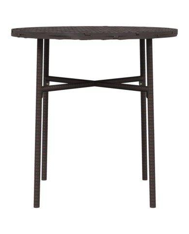 Table à thé Marron 45 cm Résine tressée