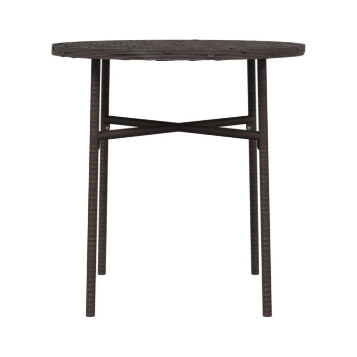 Table à thé Marron 45 cm Résine tressée