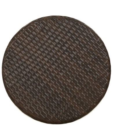 Table à thé Marron 45 cm Résine tressée
