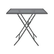 Table de jardin 80x80x72 cm Maille métallique Anthracite