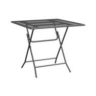 Table de jardin 80x80x72 cm Maille métallique Anthracite