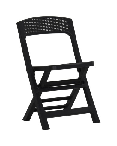 Chaises de jardin pliables 4 pcs PP Anthracite