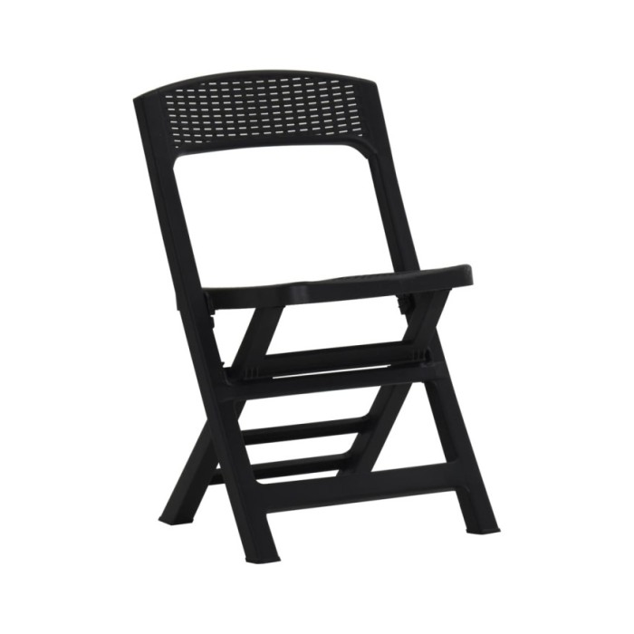 Chaises de jardin pliables 4 pcs PP Anthracite