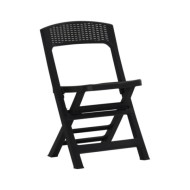 Chaises de jardin pliables 4 pcs PP Anthracite