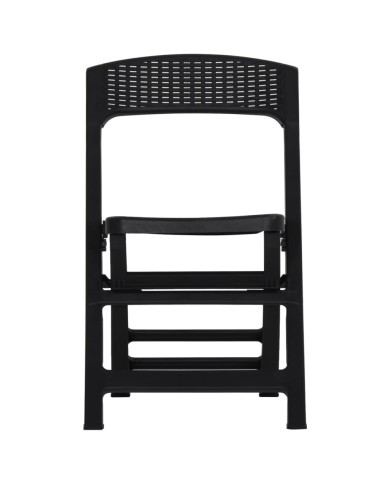 Chaises de jardin pliables 4 pcs PP Anthracite