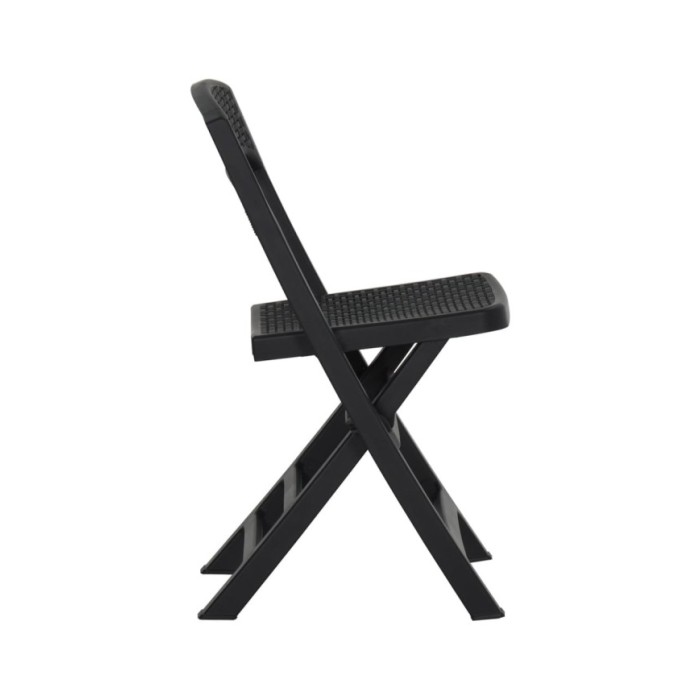 Chaises de jardin pliables 4 pcs PP Anthracite