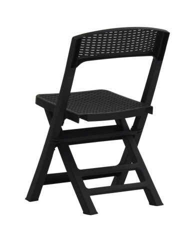 Chaises de jardin pliables 4 pcs PP Anthracite