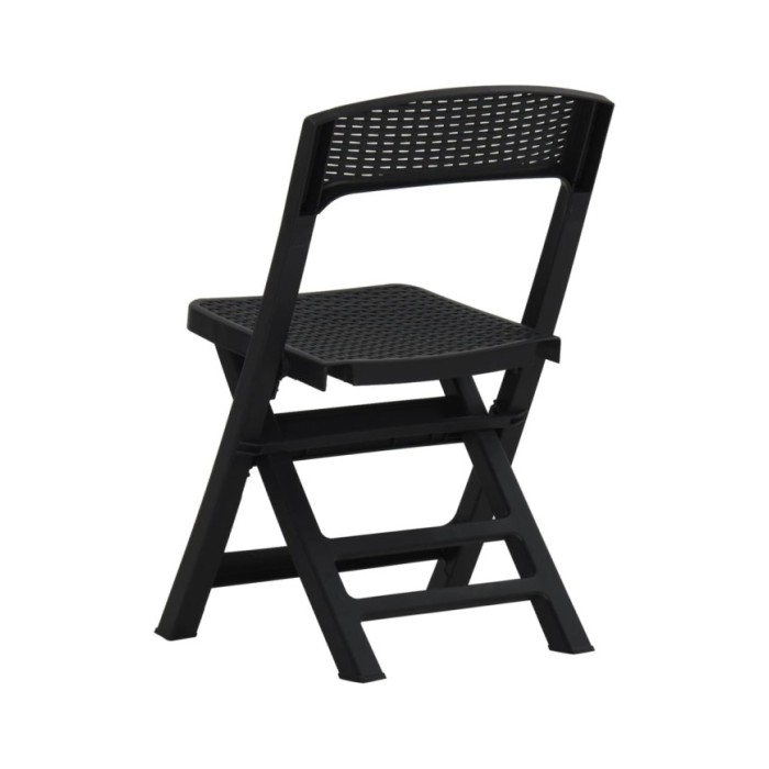 Chaises de jardin pliables 4 pcs PP Anthracite