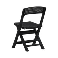 Chaises de jardin pliables 4 pcs PP Anthracite