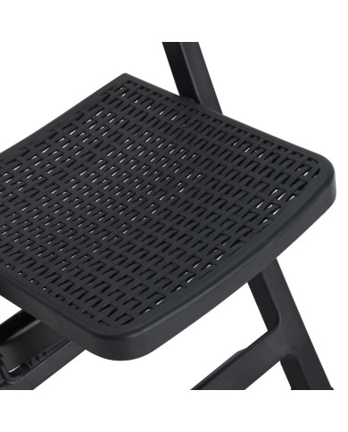 Chaises de jardin pliables 4 pcs PP Anthracite