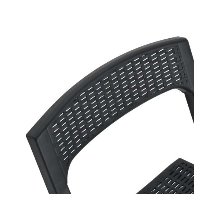 Chaises de jardin pliables 4 pcs PP Anthracite