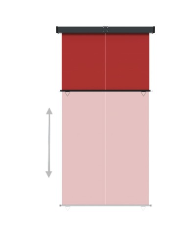 Auvent latéral de balcon 170x250 cm Rouge