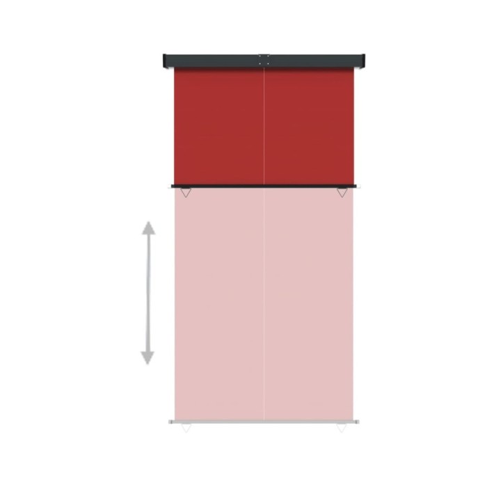 Auvent latéral de balcon 170x250 cm Rouge