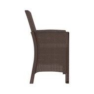 Chaise de jardin avec coussin Rotin PP Marron