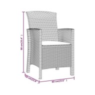 Chaise de jardin avec coussin Rotin PP Marron
