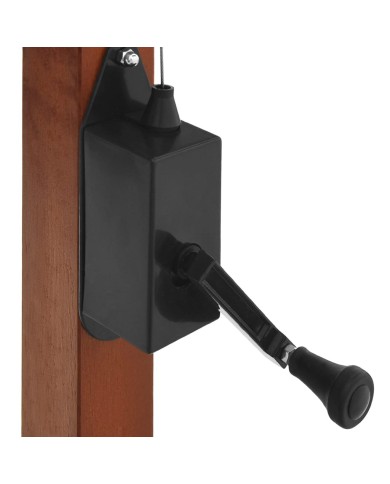 Parasol suspendu avec mât en bois 300 cm Blanc sable