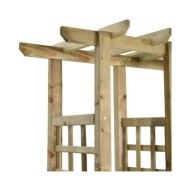 Pergola de jardin avec banc et jardinières Bois de pin imprégné
