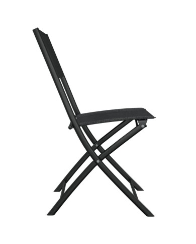 Ensemble de bistro 3 pcs Acier Noir