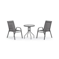 Ensemble de bistro de jardin 3 pcs Gris