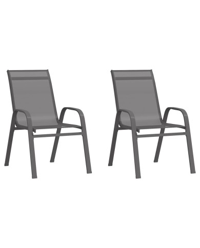 Ensemble de bistro de jardin 3 pcs Gris