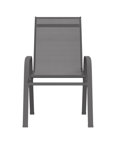 Ensemble de bistro de jardin 3 pcs Gris