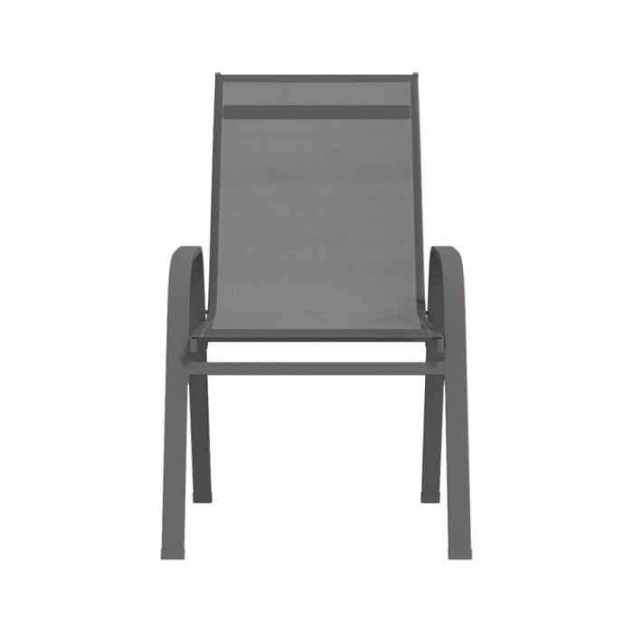 Ensemble de bistro de jardin 3 pcs Gris