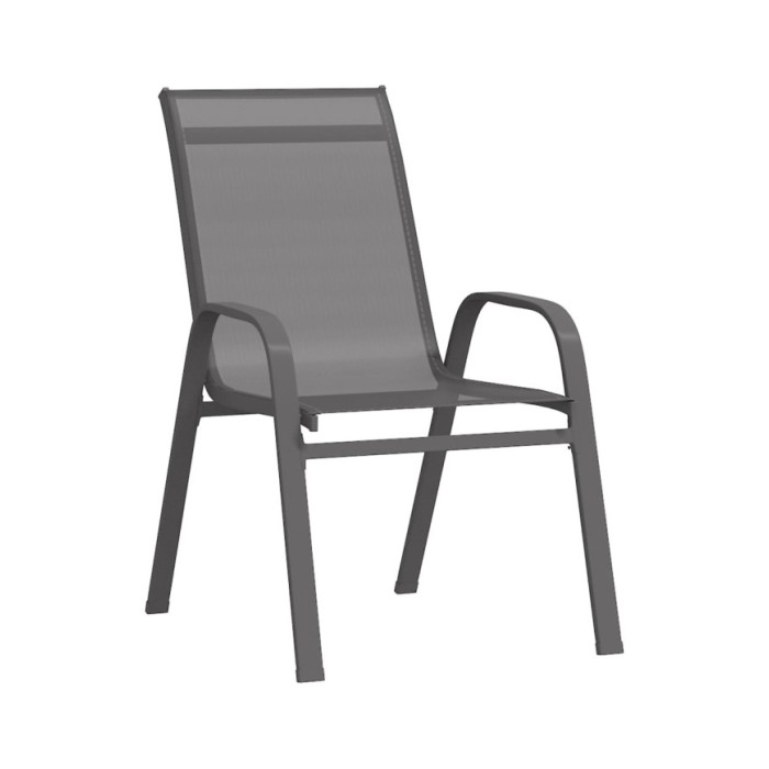 Ensemble de bistro de jardin 3 pcs Gris