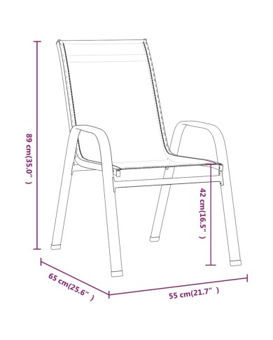 Ensemble de bistro de jardin 3 pcs Gris