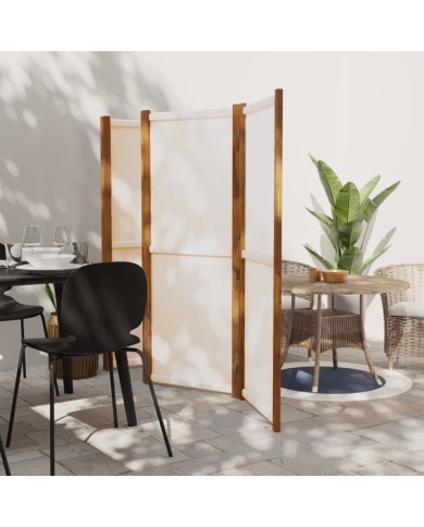 Cloison de séparation 5 panneaux Blanc crème 350x180 cm