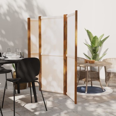 Cloison de séparation 5 panneaux Blanc crème 350x180 cm