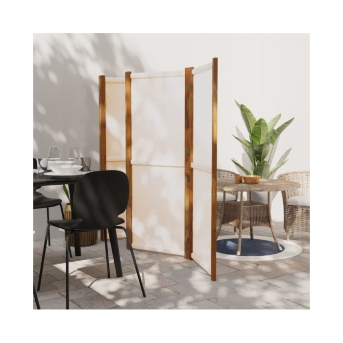 Cloison de séparation 5 panneaux Blanc crème 350x180 cm
