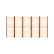Cloison de séparation 5 panneaux Blanc crème 350x180 cm