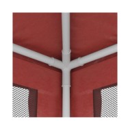 Tente de fête avec 4 parois latérales en maille Rouge 4x4m PEHD